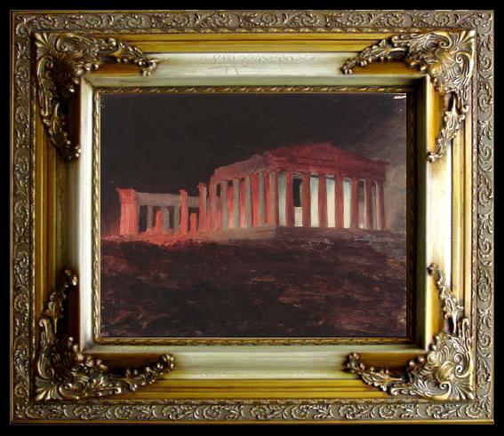 framed  Frederic E.Church Parthenon,Athens,from the Northwest, Ta051